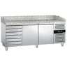 Pizzabord ECO 2,0 x 0,8 m - med 2 Døre og 7 Neutrale Skuffer