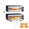 (2 stk.) Elektrisk pizzaovn – 4 + 4x 30 cm – manuel