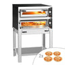 Elektrisk pizzaovn – 4+4 x 30 cm – manuel