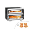 Elektrisk pizzaovn – 4+4 x 30 cm – manuel