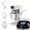Røremaskine - 12 Liter - 880 watt - med display, belysning & 3 røredyser - lys elfenben