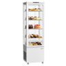 displaykøleskab - 235 liter - 515 mm - 1 glasdør - med 4 glashylder - hvid