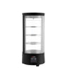 kølemontre - rund - 73 liter - 503 mm - dobbeltglas - 1 glasdør - med 4 roterende hylder - sort