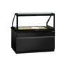 Saladette TORONTO - 1500mm - 2 låger - til 4x GN 1/1 - sort front - sort granitbordplade
