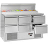 Kølebord ECO - 1368x700 mm - 6 skuffer - til 8x GN 1/6