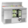 Saladette ECO - 1368x700 mm - 2 døre og 2 skuffer - til 8x GN 1/6 GN-kantiner