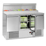 Saladette / Pizzabord ECO - 1,37 x 0,7 m - med 3 Døre