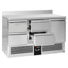 Kølebord PREMIUM - 1368x700 mm - med 1 dør - med 4 skuffer - Bagkant - statisk køling
