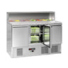 Saladette ECO - 1368 mm - 3 låger - med rustfri stålopsats til 8x GN 1/6