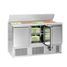 Saladette ECO - 1368 mm - 3 låger - med kølebrønd til 4x GN 1/1 & rustfrit stållåg