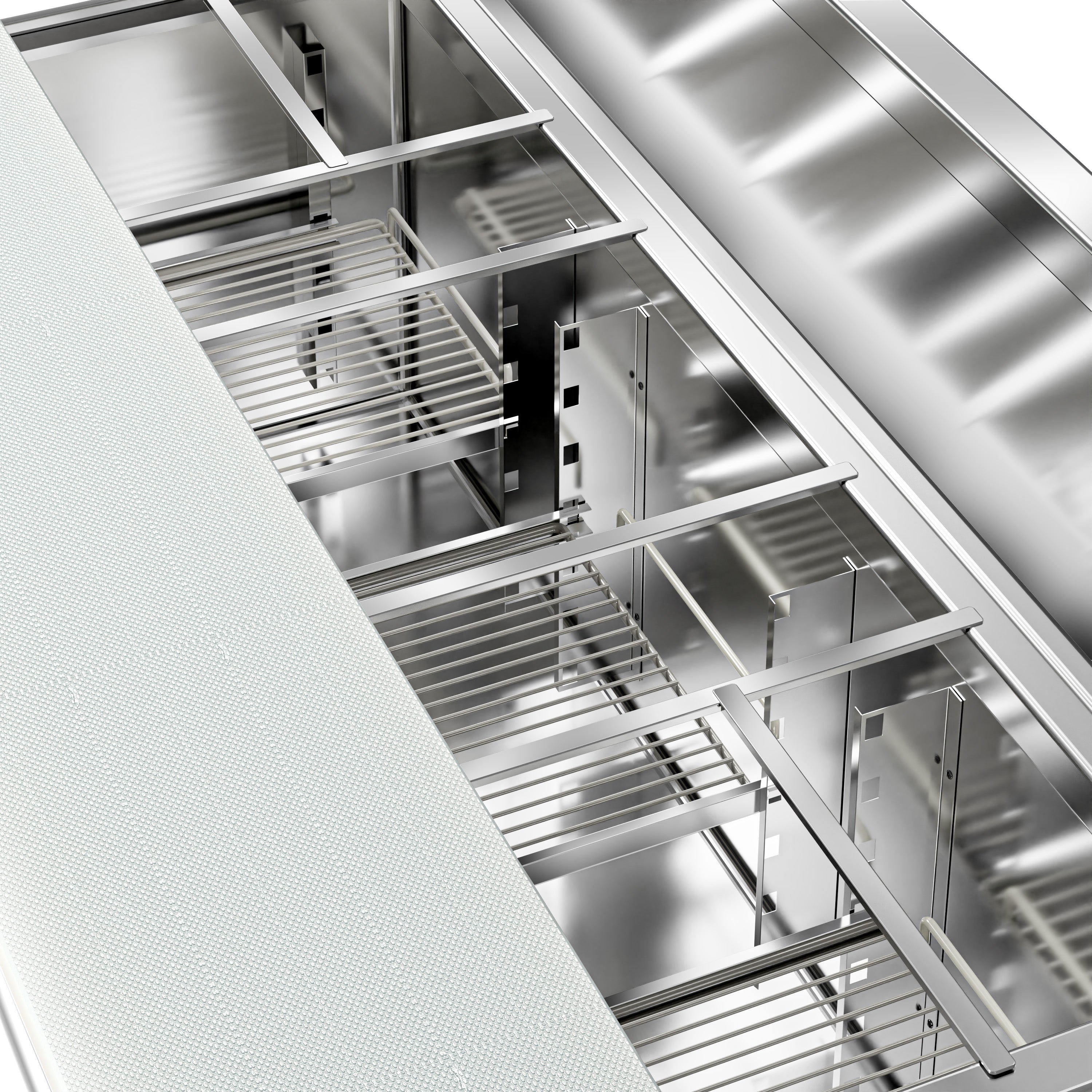 Saladette PREMIUM - 1,37 x 0,7 m - med 3 Døre