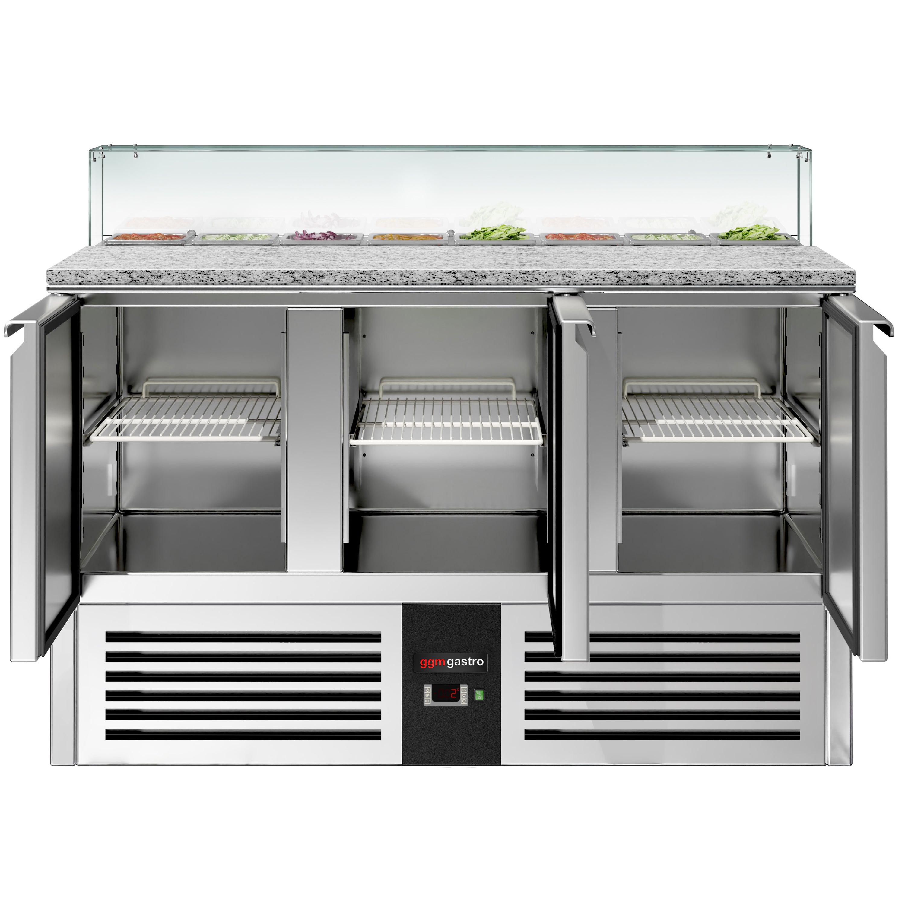 Saladette PREMIUM - 1,36 x 0,7 m - med 3 Døre