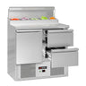 Saladette ECO - 900x700 mm - 1 dør og 2 skuffer - til 5x GN 1/6 GN-kantiner