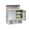 Saladette / Pizzabord ECO - 0,9 m x 0,7 m - med 2 Døre - med Opsats til 5x GN 1/6