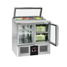 Saladette PREMIUM - 900 mm - til 4x GN 1/3 - glaslåg - 2 glasdøre