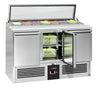 Saladette PREMIUM - 3 døre - 7x GN 1/3 - glaslåg