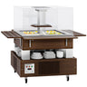 Salatbar/salatbuffet - 1600mm - med LED-belysning - til 4x GN 1/1