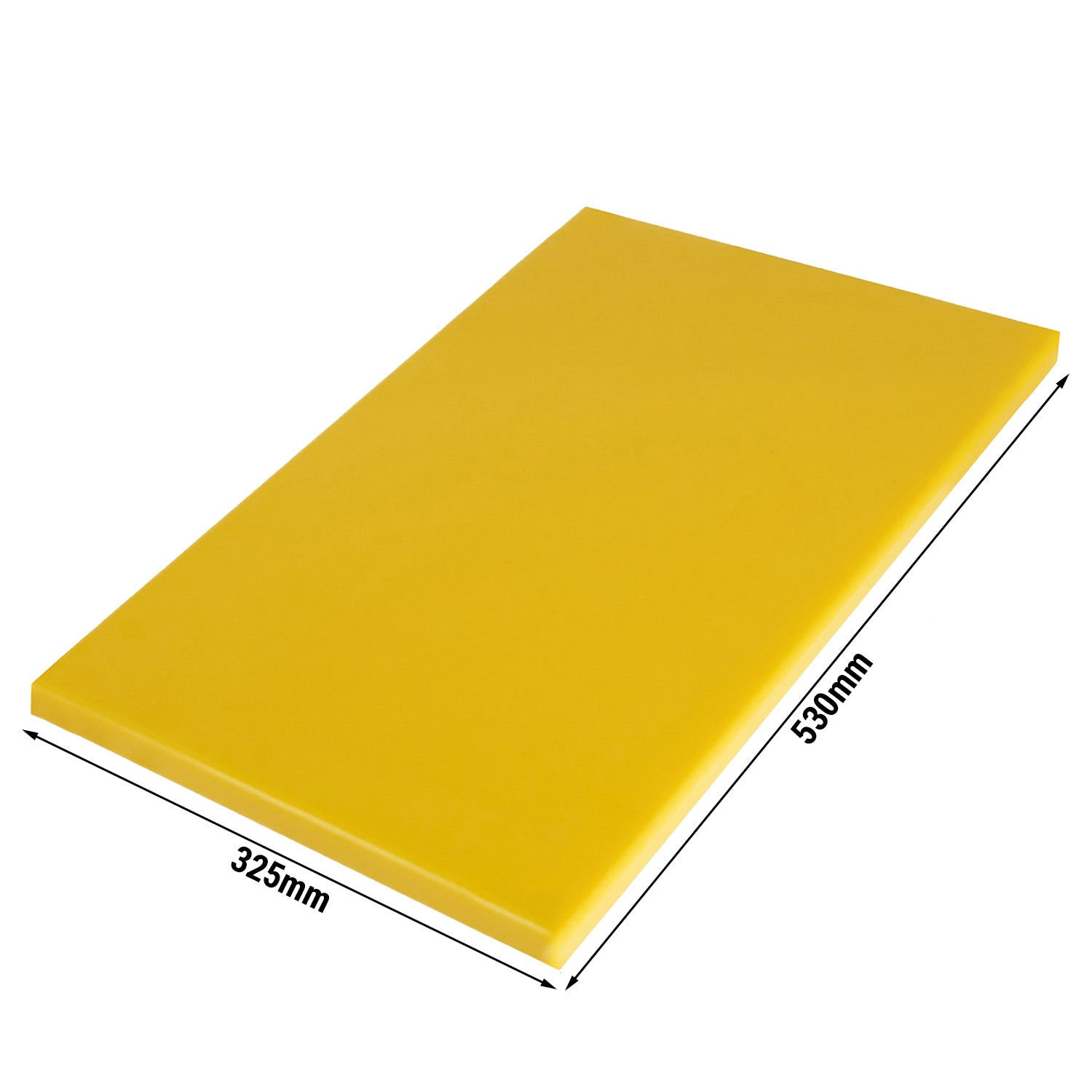 Skærebræt - 53 x 53 cm - gul