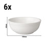 (6 stk.) Skål Budgetline Mammoet - porcelæn - 400 ml - firkantet - 15x15 cm - stabelbar - hvid