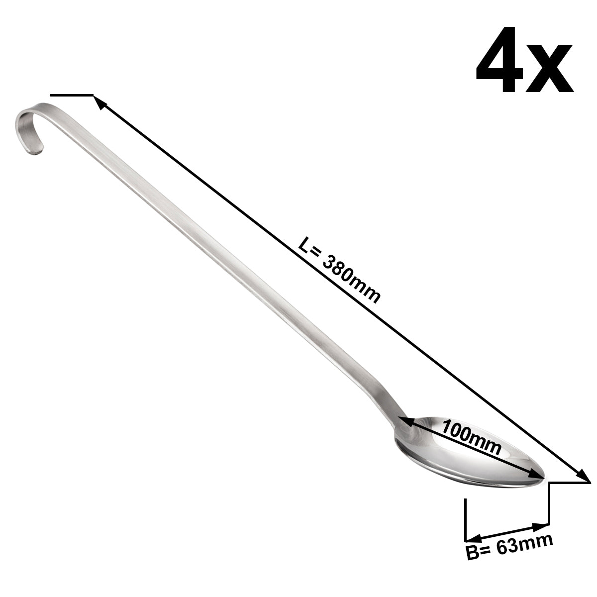 (4 stk.) Serveringsske - Ø 6,3 cm