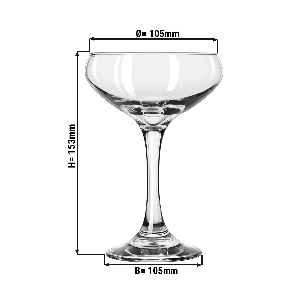 (12 stk.) SEOUL - Champagne Bowl - 25 cl - Transparent