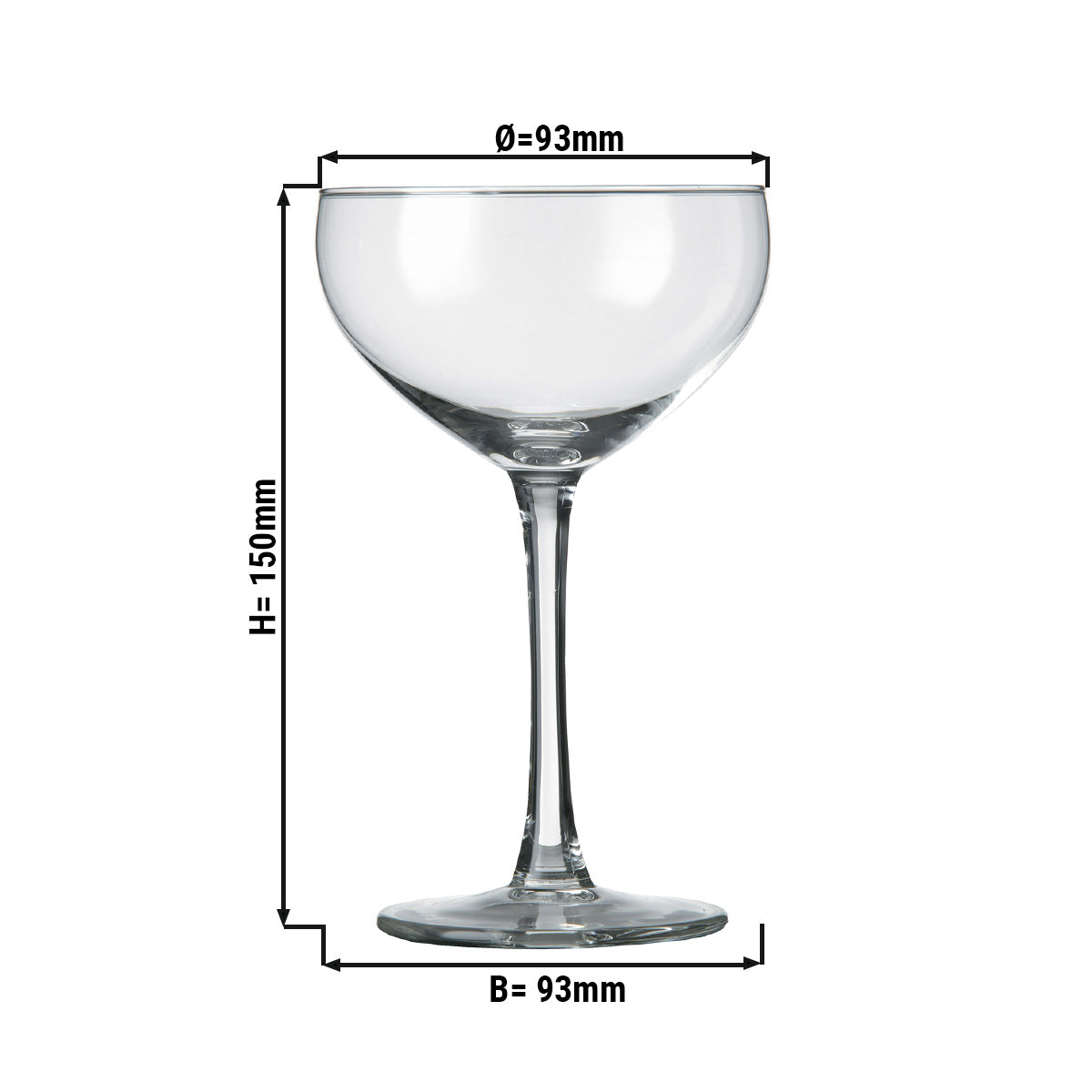 (6 stk.) Champagne Bowl - PARIS - 240 ml