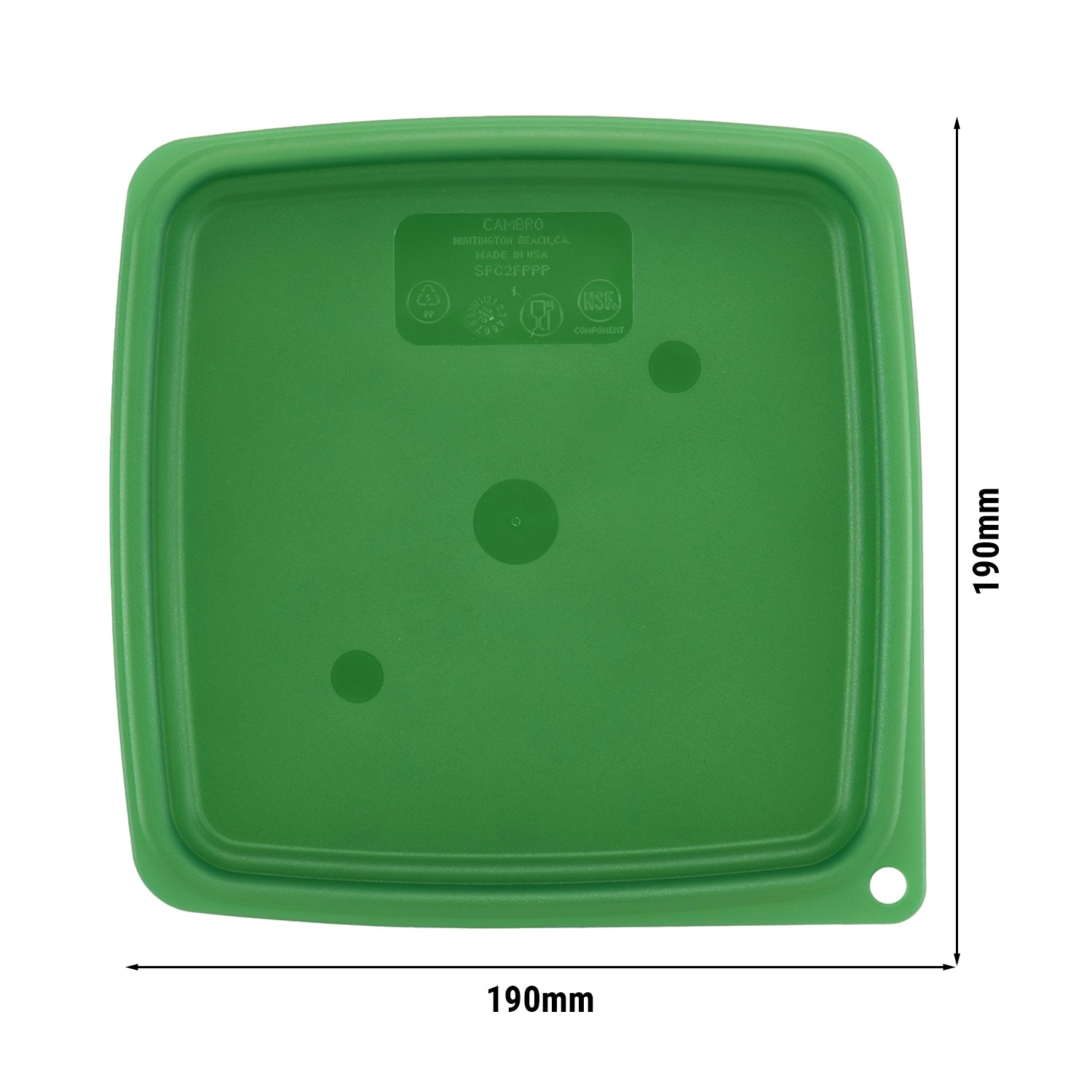 CAMBRO | CAMSQUARES® Låg til FreshPro - til 1,9 liter & 3,8 liter - grøn