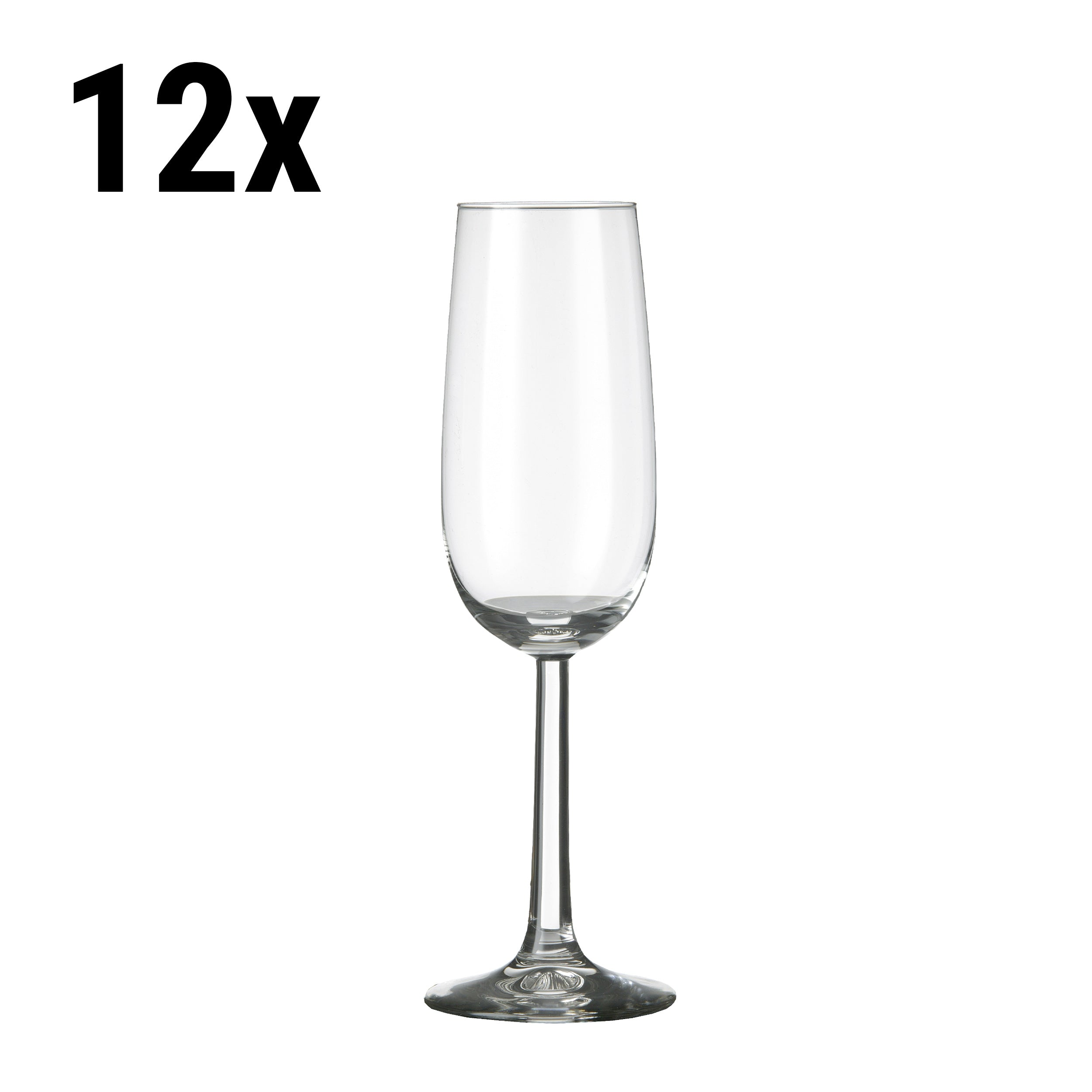 (12 stk.) Champagneglas - VENICE - 170 ml - Transparent