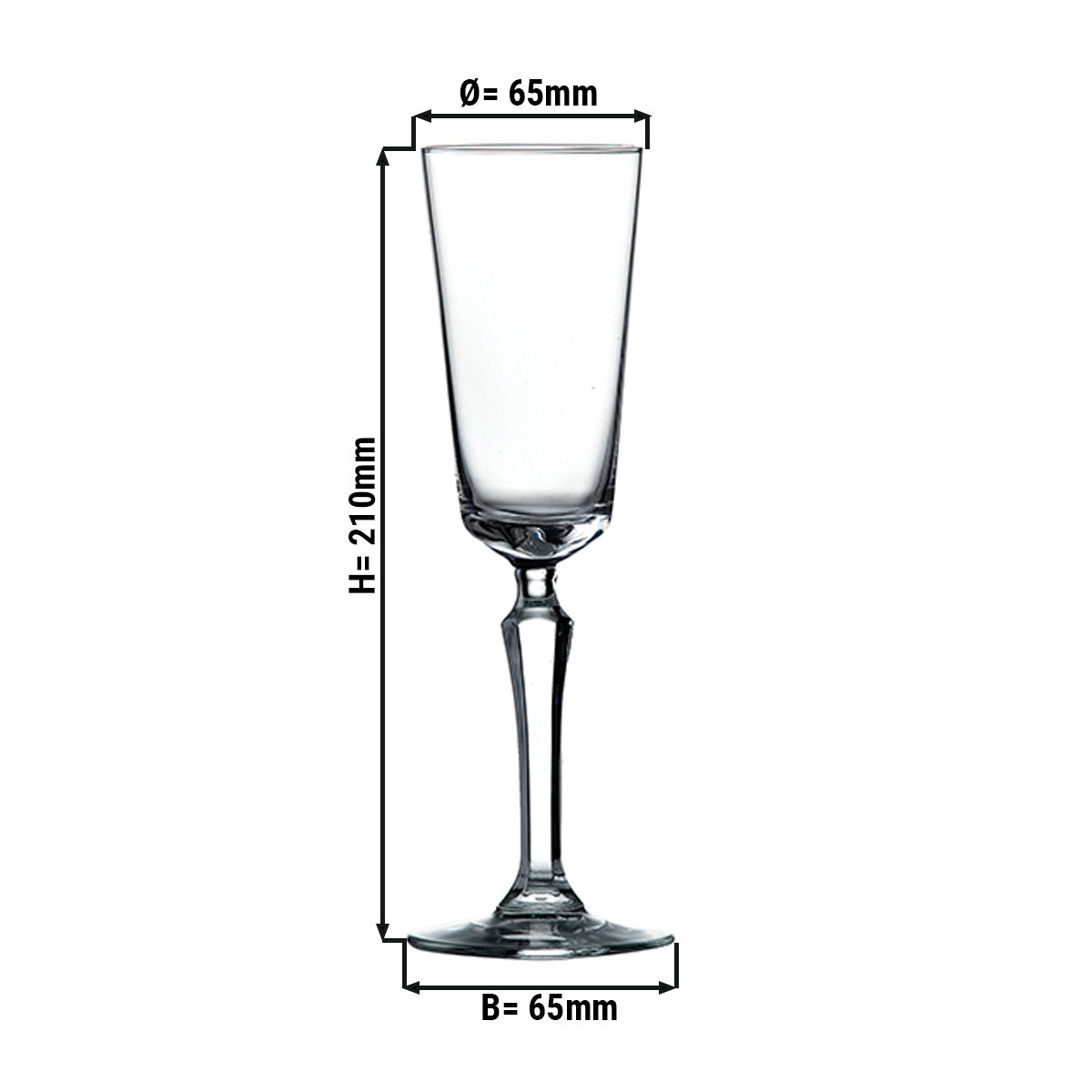 (12 stk.) MADRID - Champagneglas Spksy - 17,4 cl - Transparent