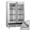 Køleskab Rustfri Stål PREMIUM - 1200 Liter - med 2 glasdøre