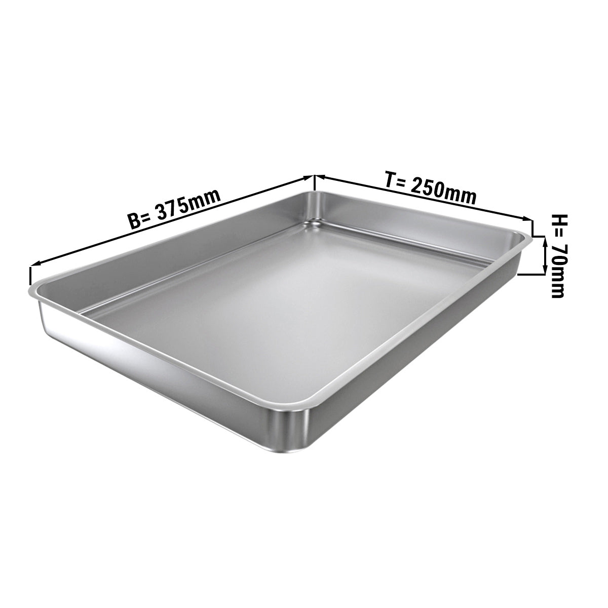 Serveringsfad med kant - 37,5 x 25 x 7 cm