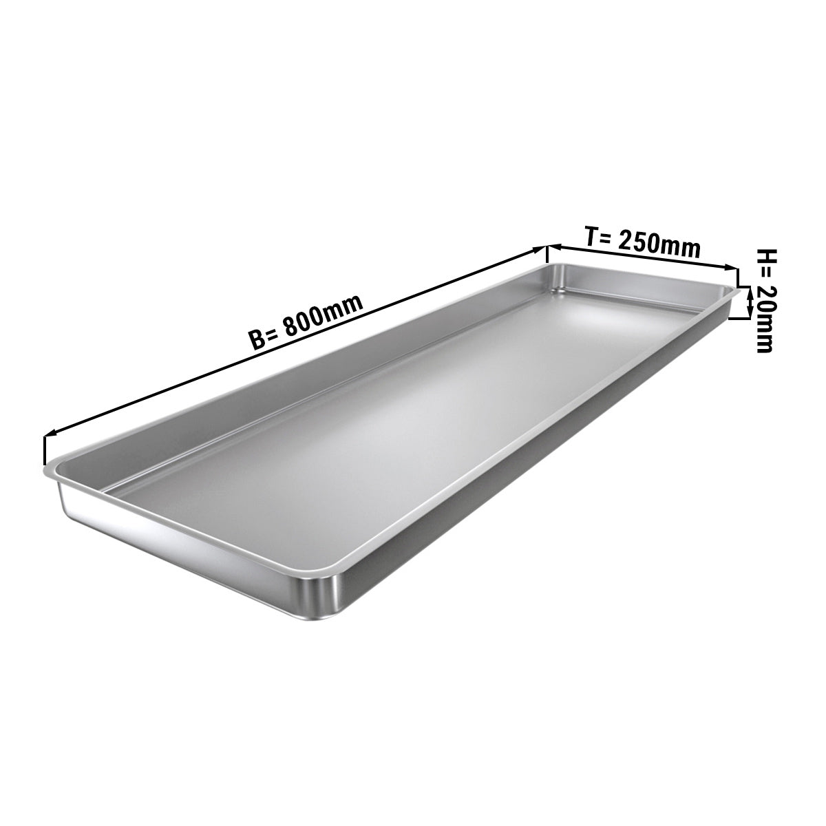 Serveringsfad med kant - 80 x 25 x 2 cm