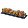 Snack wave - med 6 hylder, grillfordybning og saftrille - polystyren - sort