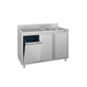 Vaskeskab ECO - 1200x600 mm - med affaldsbeholder - med 1 vask i højre side