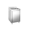 Køkkenvask stål - med underskab - PREMIUM - 0,6m - 1 vask L 40 x B 40 x D 25 cm