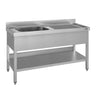 Vaskeskab ECO - 1600x600mm - med bund og 1 skål til venstre