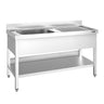 Vask PREMIUM - 1600x700mm - med bund & 1 skål til venstre