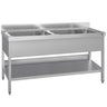 ECO-opvaskebord – 1800 x 600 mm – med 2 vaske