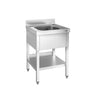 Vaskeborde med underhylde PREMIUM - 0,6m - 1 vask til venstre L 40 x B 40 x D 25 cm