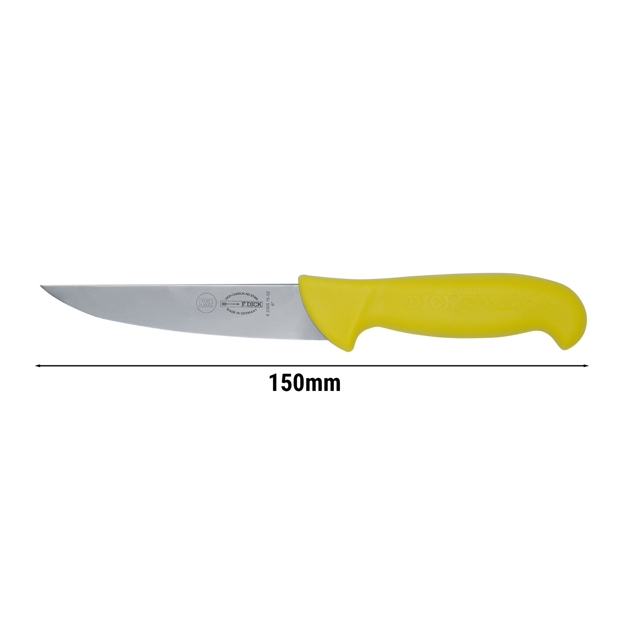 F. DICK Stick-kniv med gult håndtag - 15 cm