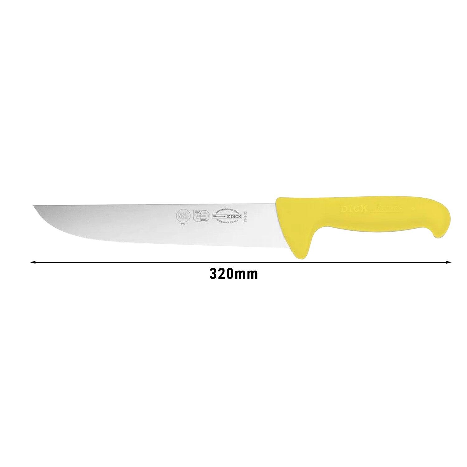 F. DICK Stick-kniv med gult håndtag - 18 cm