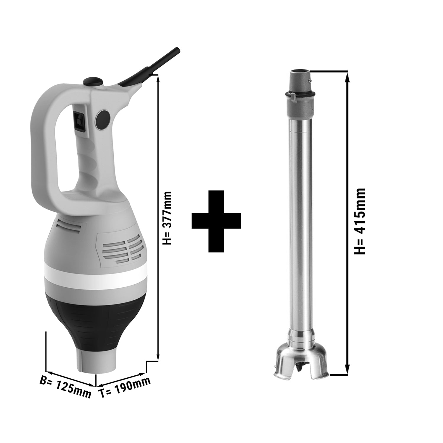 Stavblender - 430 Watt - op til 100 liter - inkl. Blender stang - 350 mm