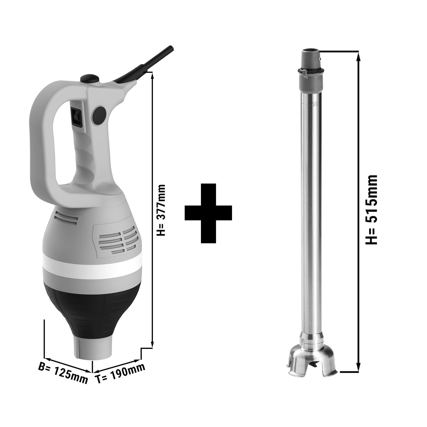 Stavblender - 430 Watt - op til 100 liter - inkl. Blender stang - 450 mm