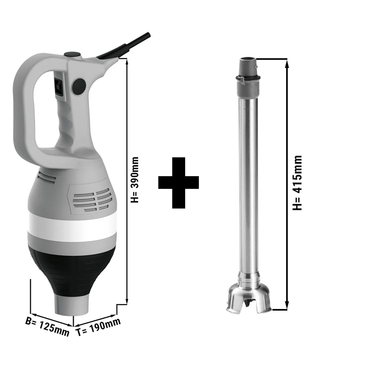 Stavblender - 750 Watt - op til 300 liter - inkl. blenderstang - 350 mm