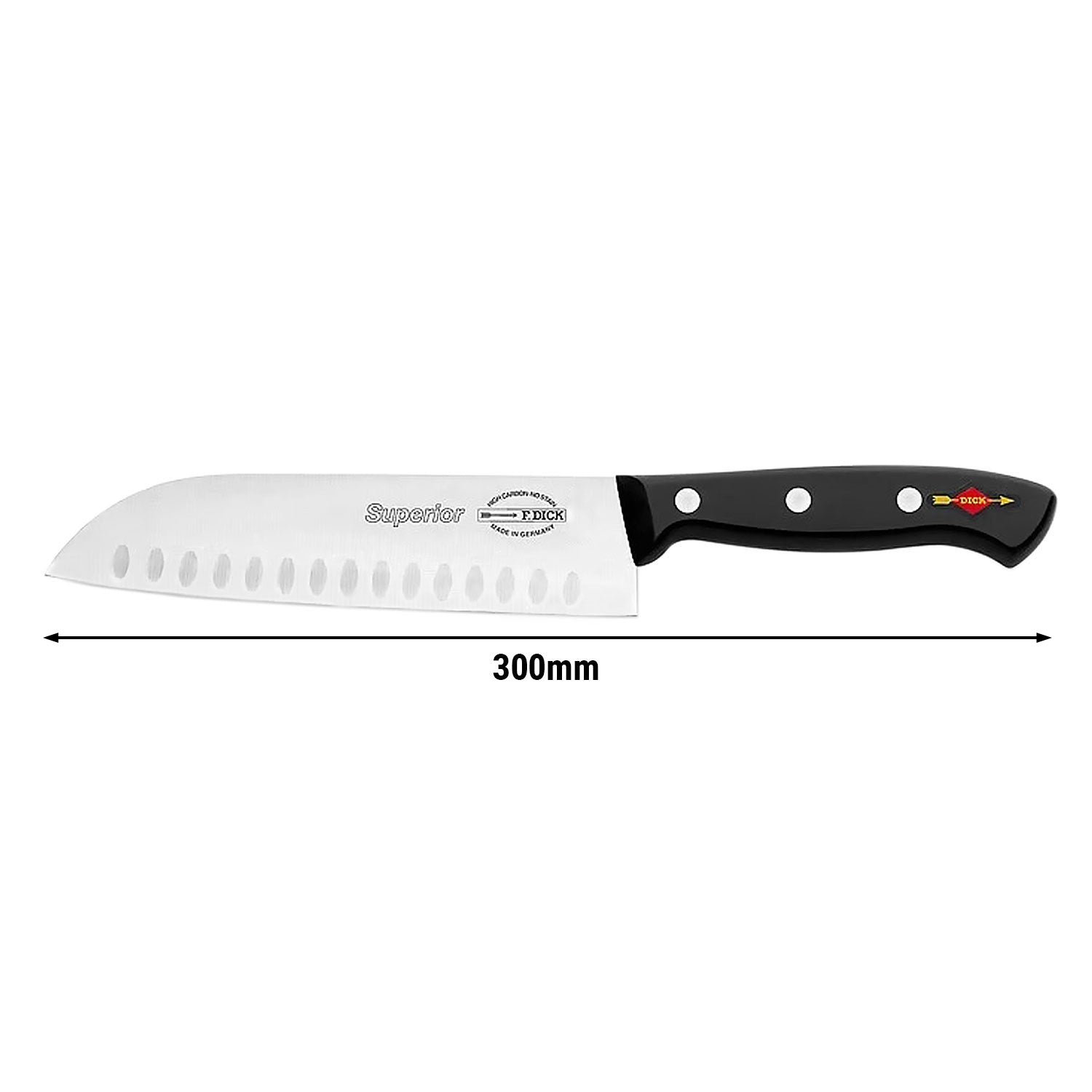 F. DICK Santoku-kniv med kammuslinger 18cm