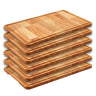 (6 stk.) Steaktallerken - Bøg - 350x250 mm