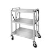 Servicevogn 0,63 m - Foldbar - 3 Hylder