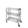 Serveringsvogn - sammenklappelig - 880x500 mm - med 3 bordplader