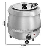Suppevarmer - 9 liter - rustfrit stål