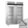 Displayfryseskab i rustfrit stål PREMIUM - 1.400 liter - GN 2/1 - med 2 glasdøre
